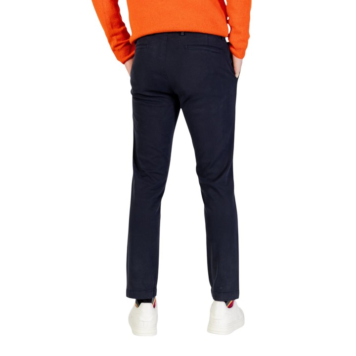Borghese pantalón chino de hombre azul 5WPA01 11CO101 vista posterior
