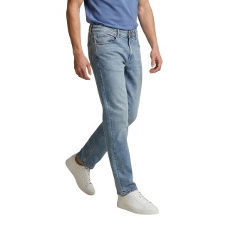 Replay vaqueros de hombre azul claro en algodón vista lateral