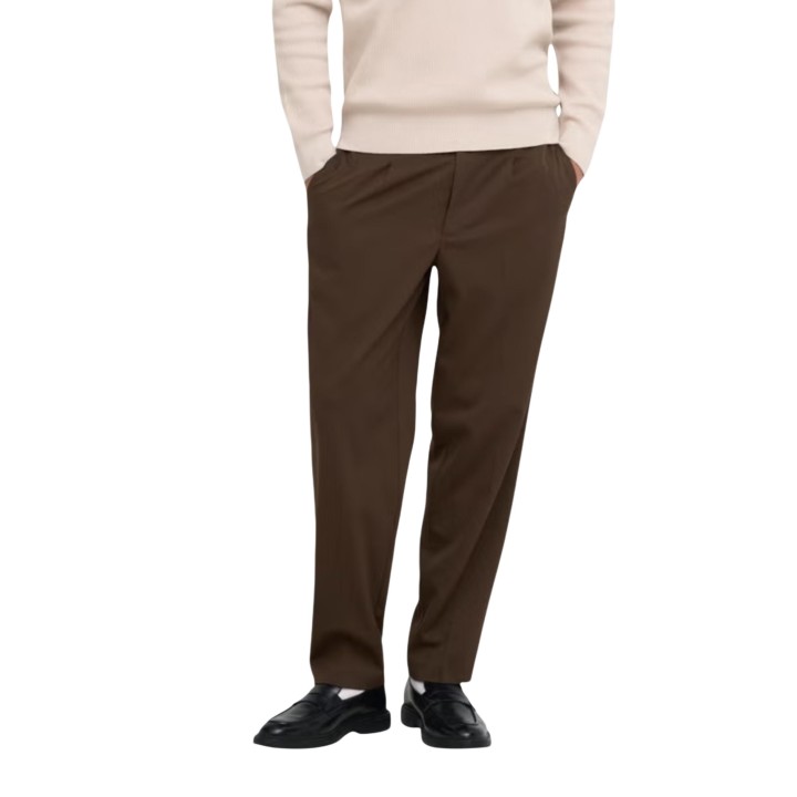 Only & Sons pantalón de hombre marrón Onsmiro Tailored Tap vista frontal