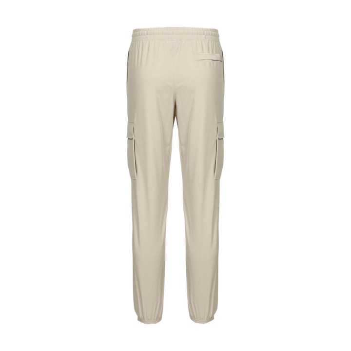 Pantalón cargo de hombre Under Armour UA Vibe Woven beige de tejido vista posterior