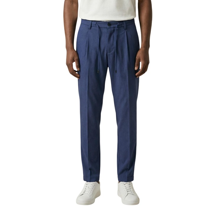 Pantalón YOS de hombre azul denim vista frontal