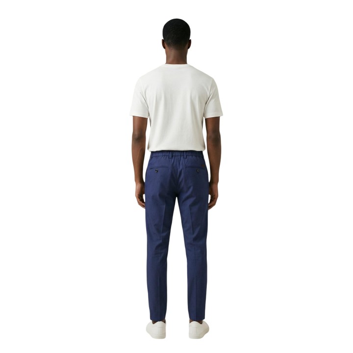 Pantalón YOS de hombre azul denim vista posterior