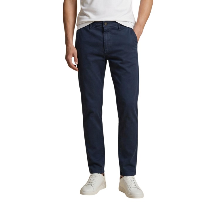 Pantalón azul de hombre YOS T9154TS-100006 en vista frontal