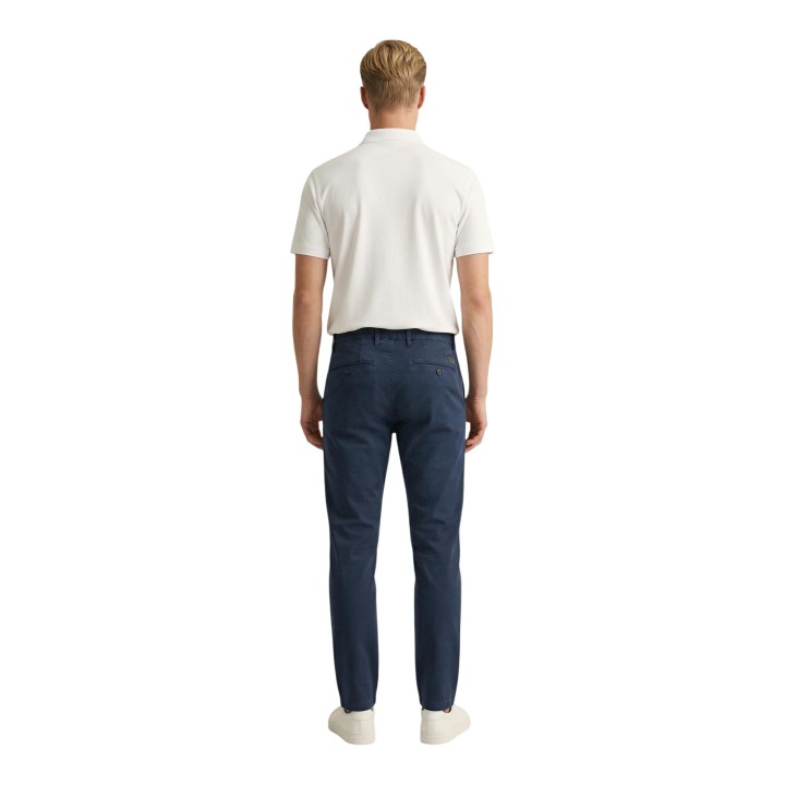 Pantalón azul de hombre YOS T9154TS-100006 en vista posterior