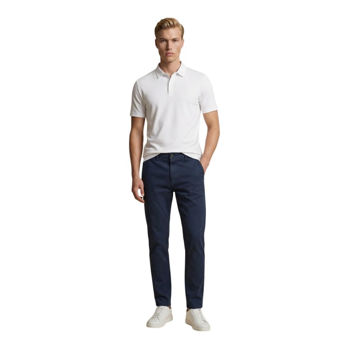 Pantalón azul de hombre YOS T9154TS-100006 en vista frontal