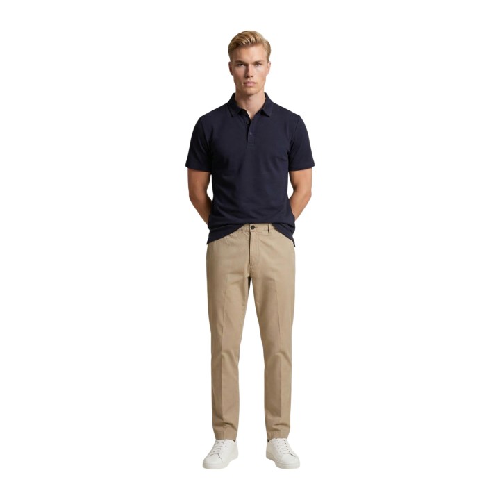 Pantalón de hombre YOS beige T9172TS-100010 vista frontal completa