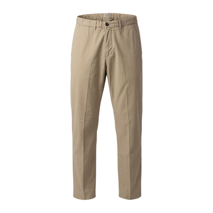 Detalle frontal del pantalón beige de hombre YOS T9172TS-100010
