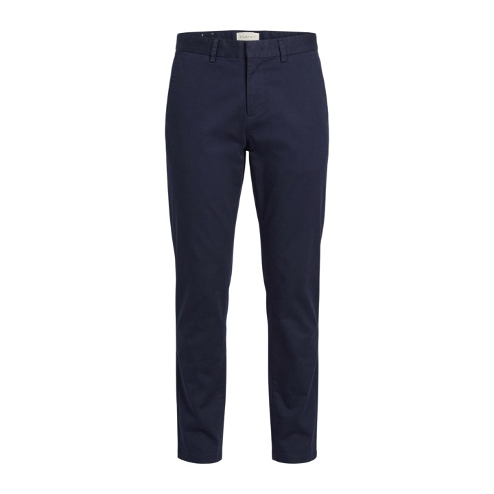 Pantalón chino slim Gant para hombre en azul oscuro vista frontal