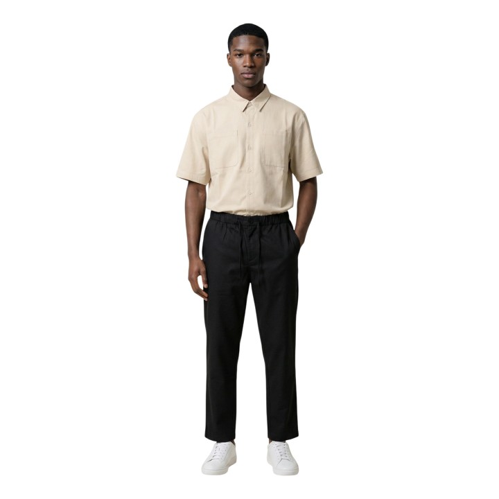 Pantalón negro de hombre YOS CV8002 vista frontal completa