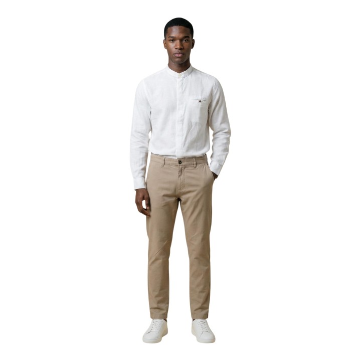 Pantalón beige de hombre YOS SLE6PT031208U vista frontal