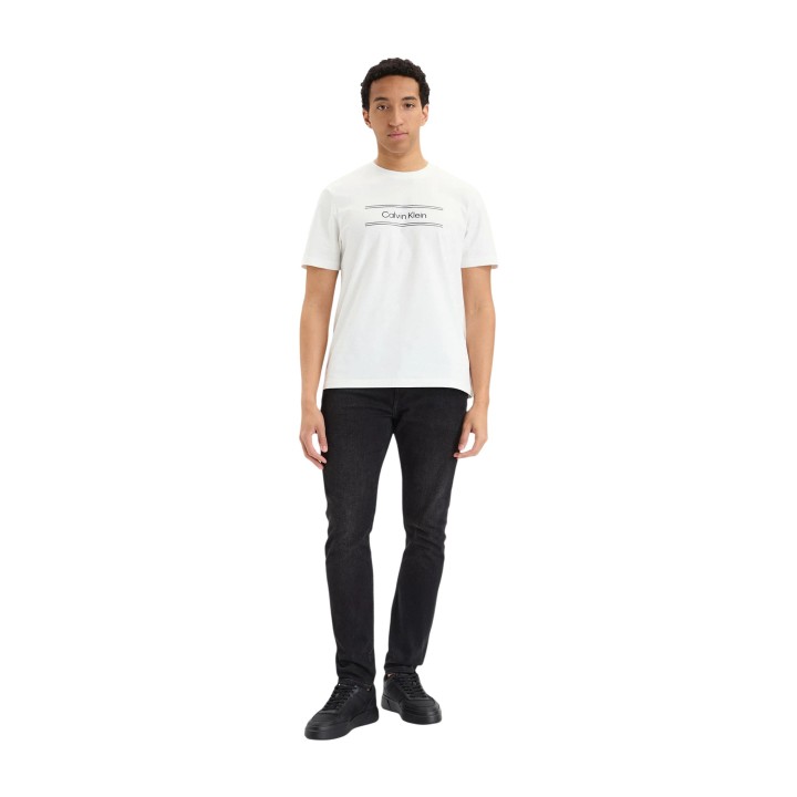 Calvin Klein Jeans vaqueros slim de hombre negros vista frontal completa