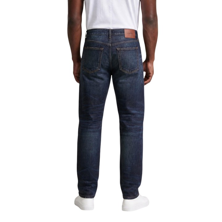 Calvin Klein Jeans vaqueros de hombre LV04RG773G en denim oscuro vista posterior
