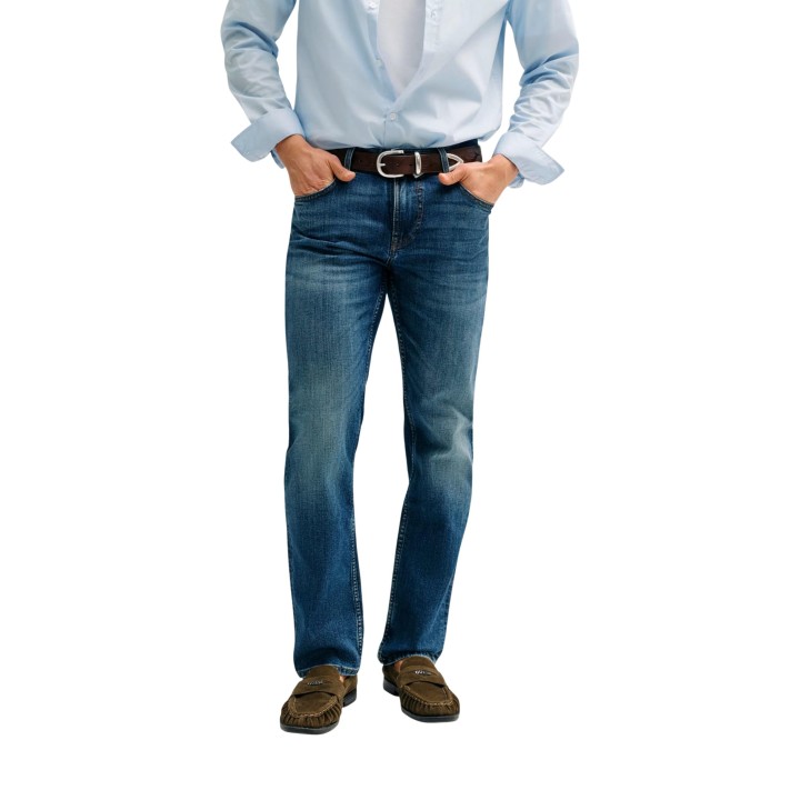 Guess Angels M6YAN2 D1476 pantalón vaquero de hombre en denim oscuro vista frontal