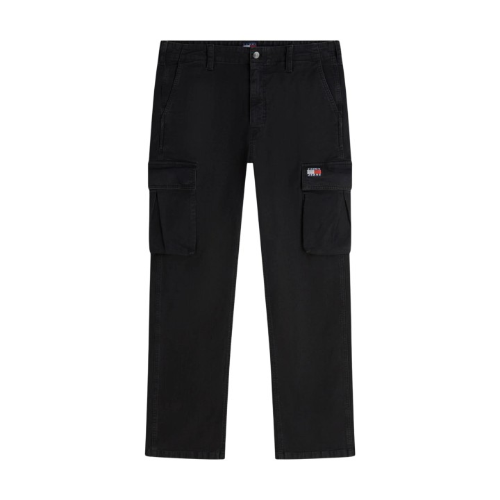 Tommy Hilfiger Jeans vaqueros cargo negros de hombre vista frontal