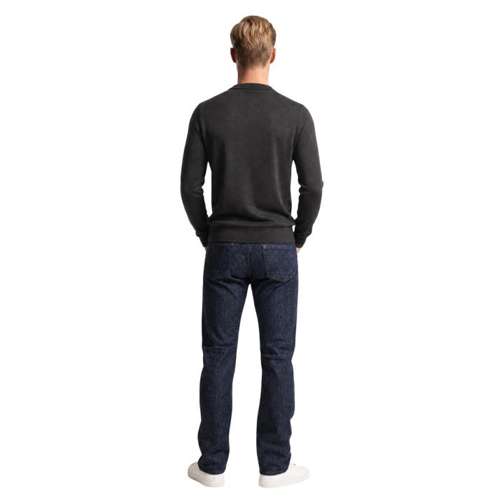 Replay vaqueros de hombre azul oscuro en denim de algodón vista posterior