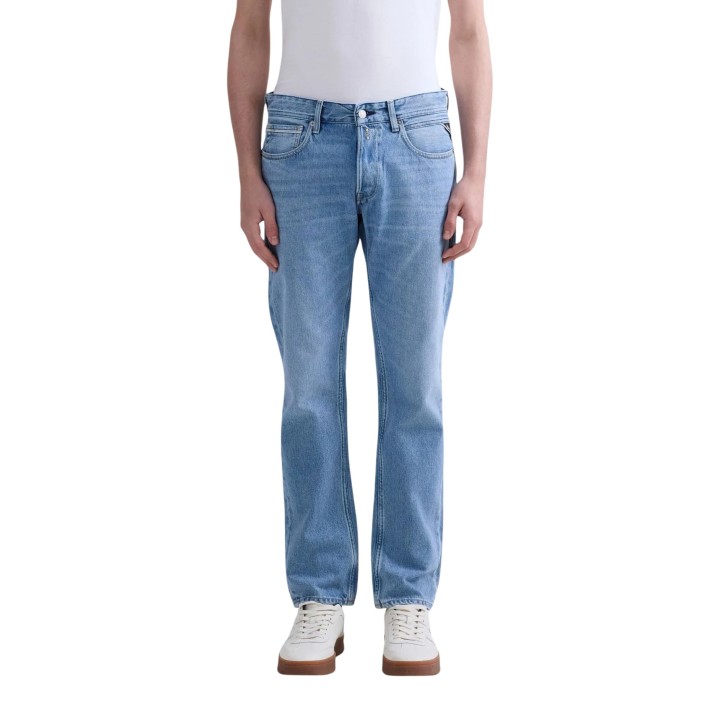 Replay vaqueros de hombre Grover en denim claro vista frontal