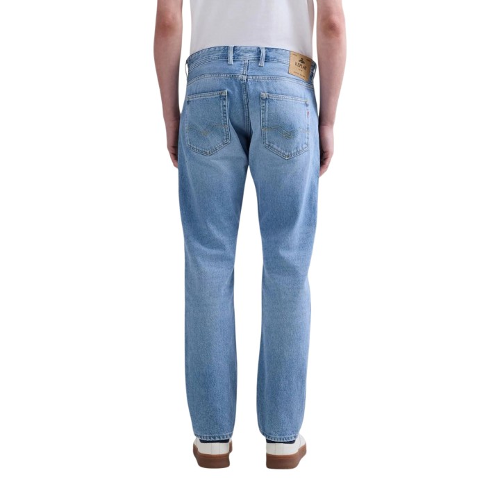 Replay vaqueros de hombre Grover en denim claro vista posterior