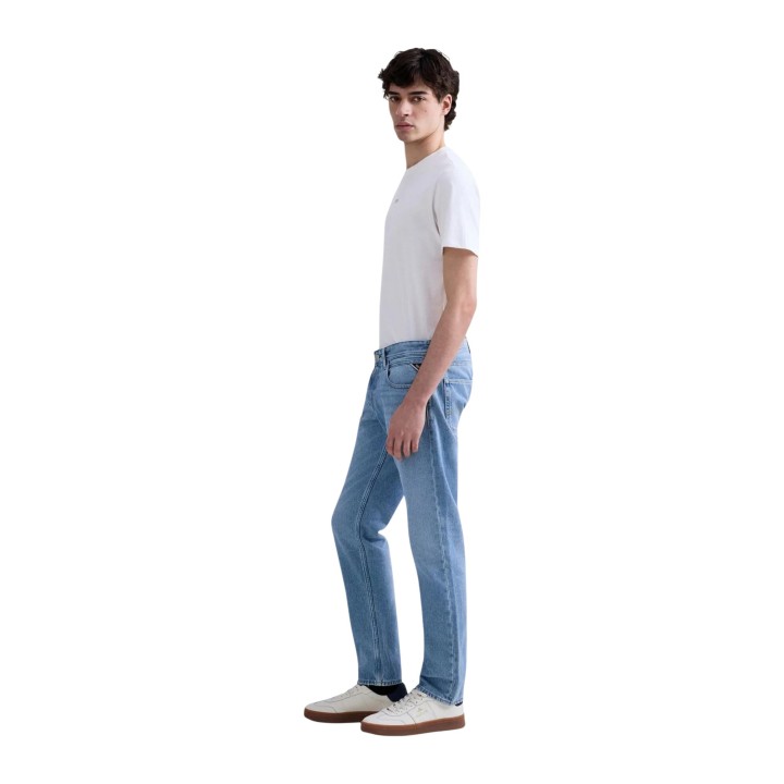Replay vaqueros de hombre Grover en denim claro vista lateral
