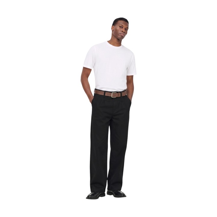 Only & Sons vaqueros de hombre negros Onsremi Wide Stay vista de tres cuartos