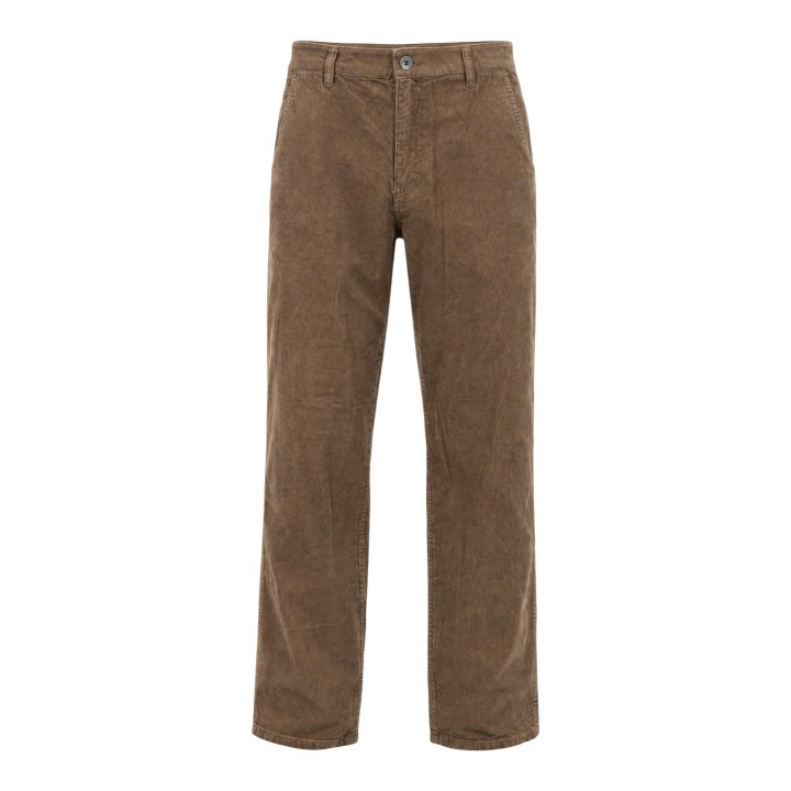 Only & Sons Onsedge Straight Cord pantalón de hombre marrón de pana vista frontal