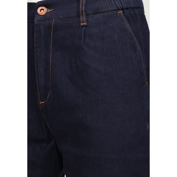 Gianni Lupo vaqueros de hombre en denim azul oscuro detalle frontal