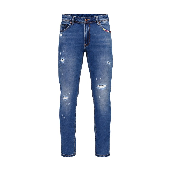 Gianni Lupo vaqueros de hombre denim GL6538Q vista frontal