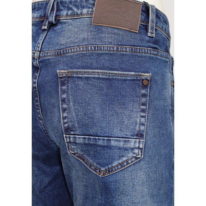 Detalle posterior de vaqueros Gianni Lupo de hombre en denim GL6538Q