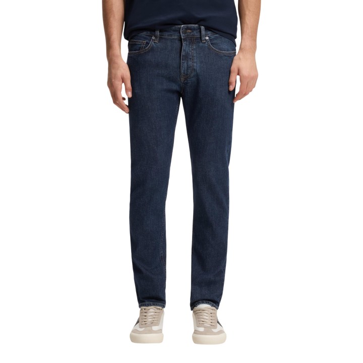 Boss vaqueros de hombre Delaware en denim oscuro vista frontal