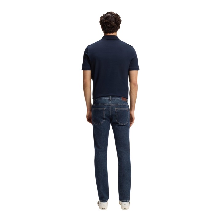 Boss vaqueros de hombre Delaware en denim oscuro vista posterior