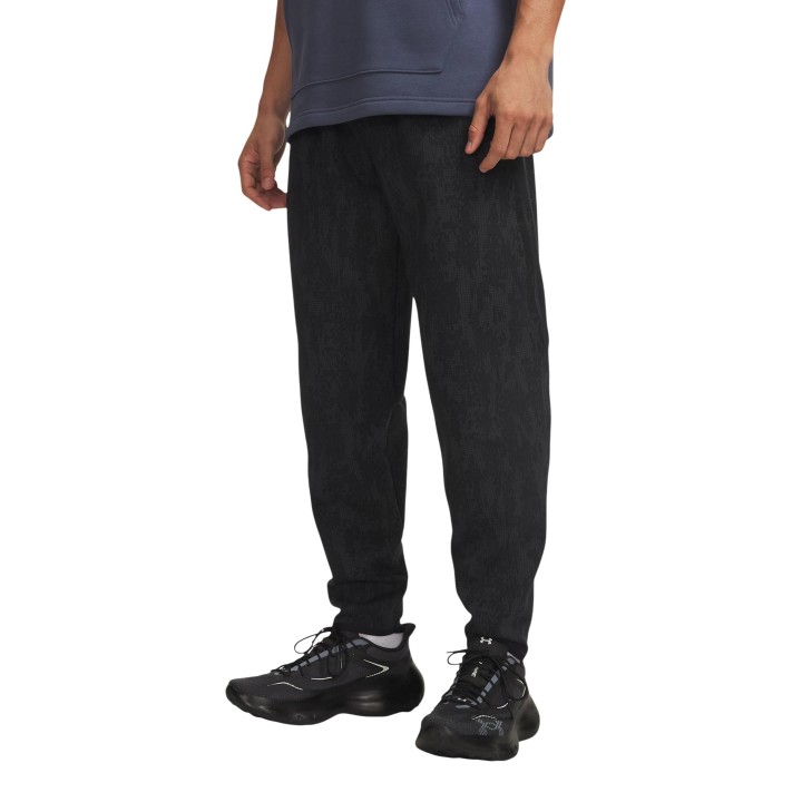 Under Armour pantalón jogger de hombre negro UA Unstoppable FLC vista frontal