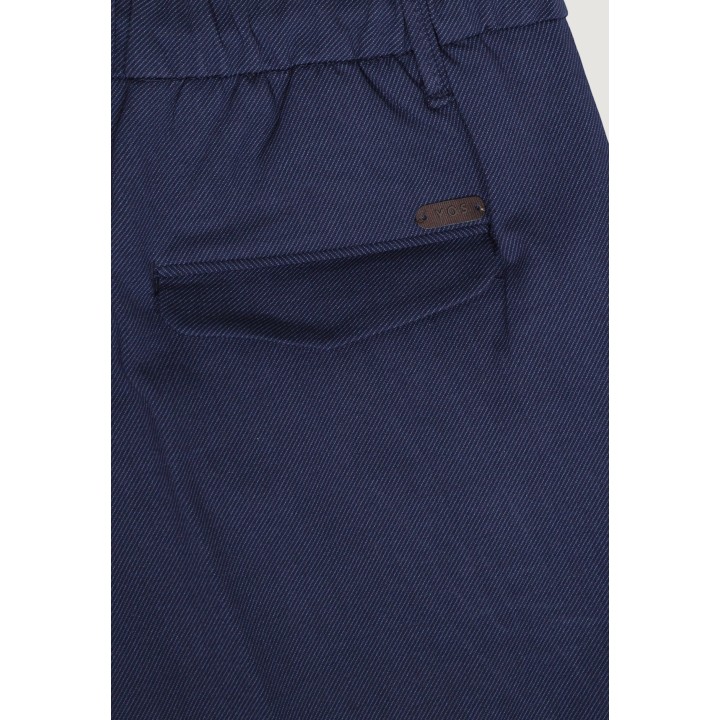 Detalle posterior del pantalón YOS de hombre azul EN292 127119