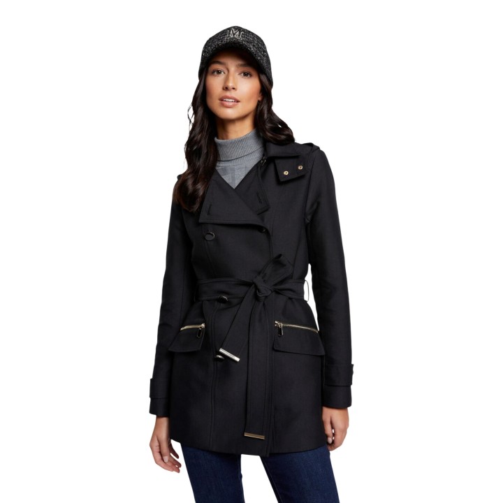 Parka negra de mujer Morgan De Toi 241-GLADIA vista frontal