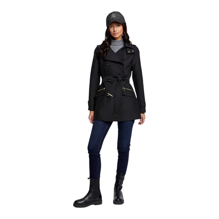 Parka negra de mujer Morgan De Toi 241-GLADIA vista frontal