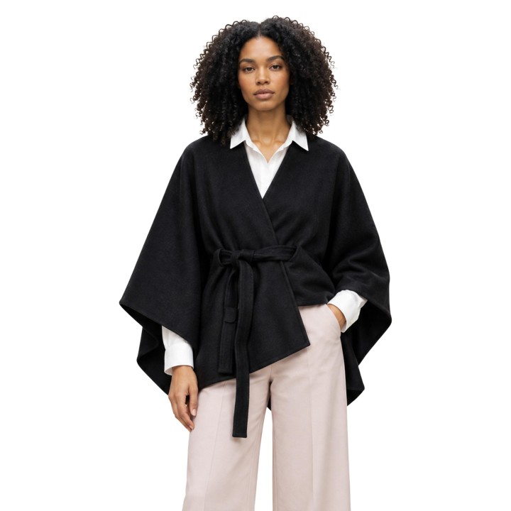 Morgan De Toi 242-BELT chaqueta negra de mujer vista frontal