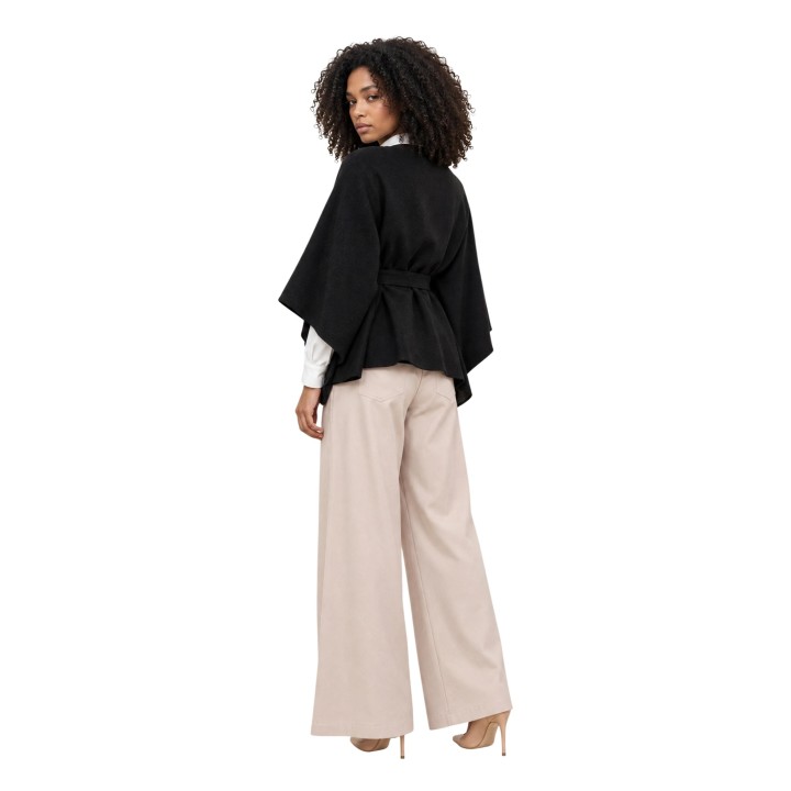Morgan De Toi 242-BELT chaqueta negra de mujer vista posterior