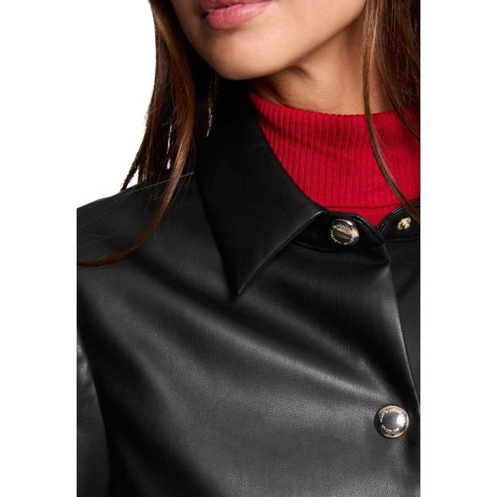 Morgan De Toi chaqueta de mujer negra 251-GKISS detalle del cuello y botones