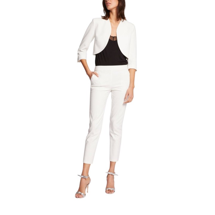 Bolero blanco de mujer Morgan De Toi 221-VELEO.F vista de tres cuartos
