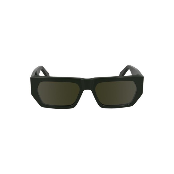 Gafas de sol rectangulares de acetato verdes polarizadas para hombre Calvin Klein vista frontal