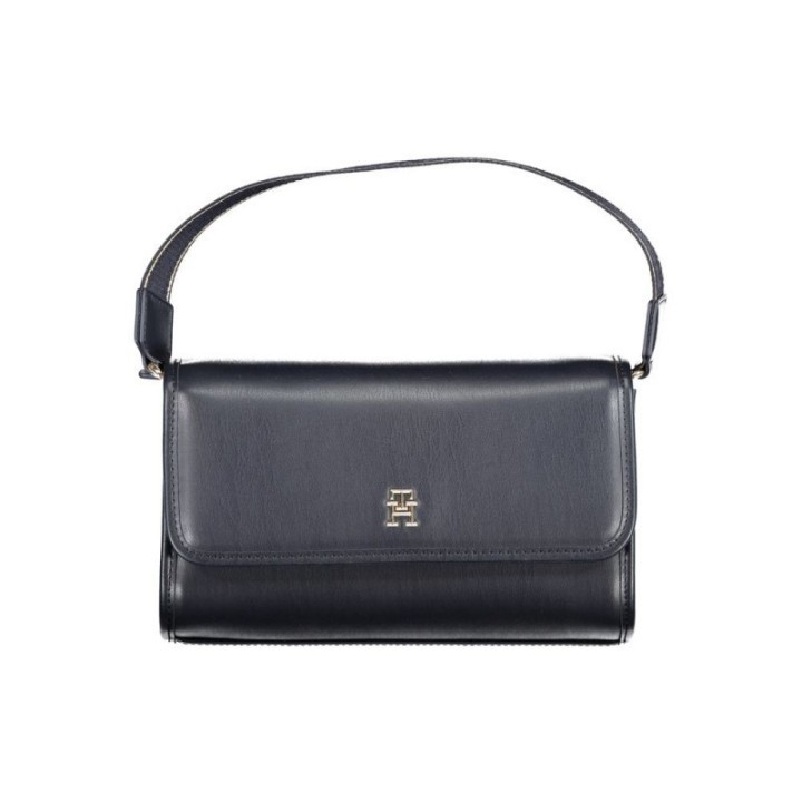 bolso azul de polietileno para mujer tommy hilfiger vista frontal