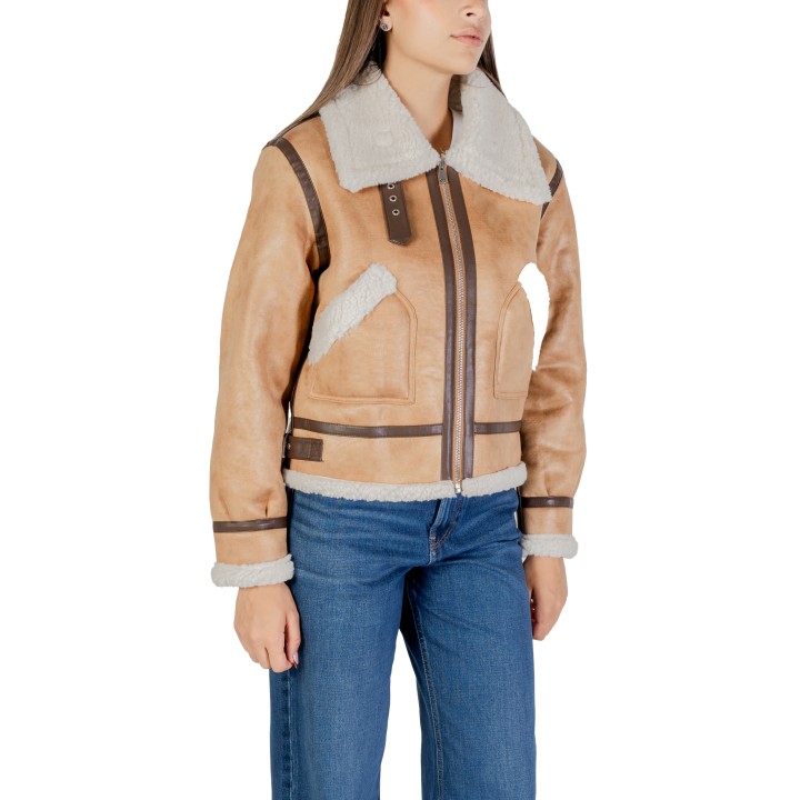 Choral chaqueta beige de mujer SLI5GB025163D vista de tres cuartos