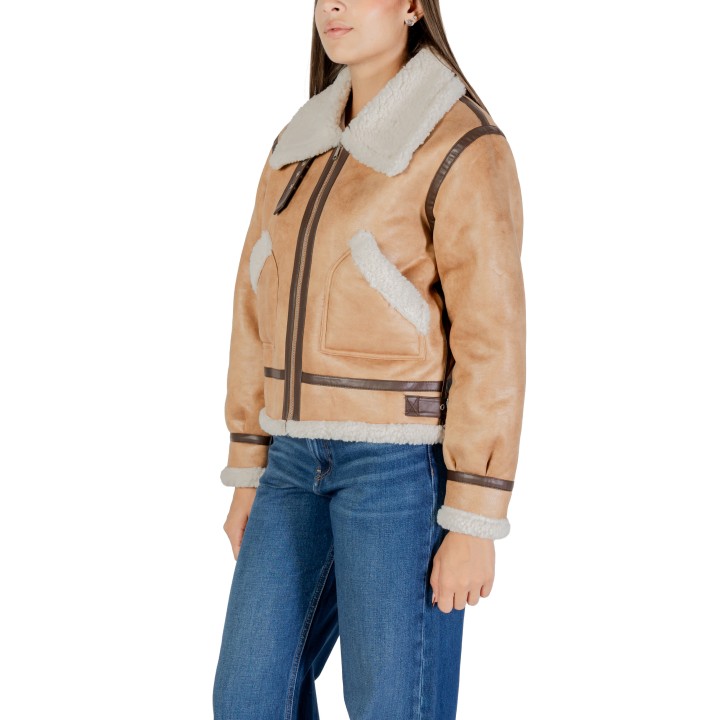 Choral chaqueta beige de mujer SLI5GB025163D vista de tres cuartos