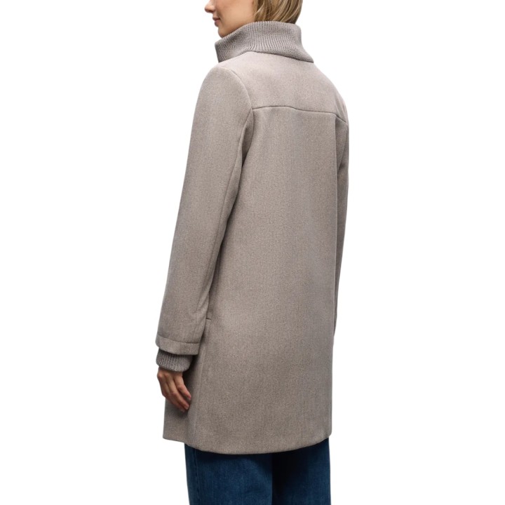 Abrigo de mujer Street One 202112 gris de tejido vista posterior