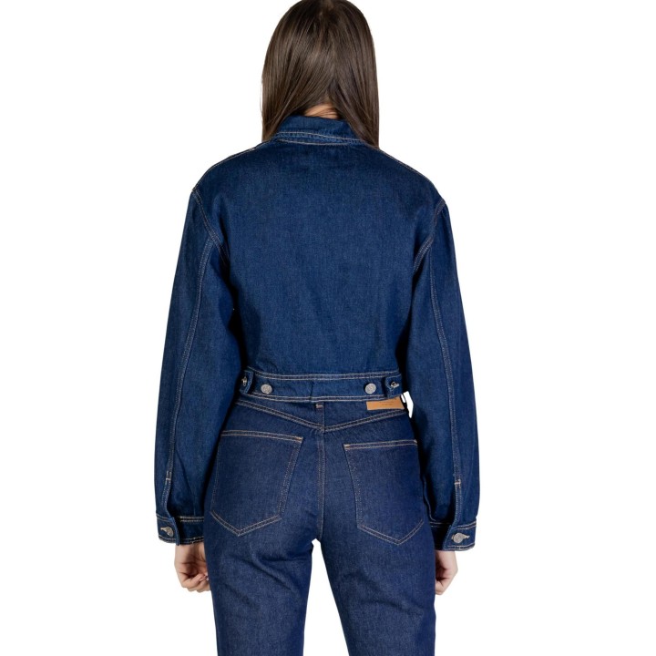 Chaqueta de mujer Colcci en denim azul oscuro vista posterior