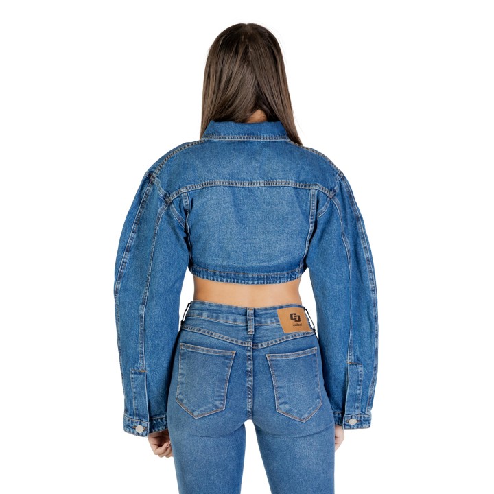 Chaqueta Colcci de mujer en denim azul vista posterior