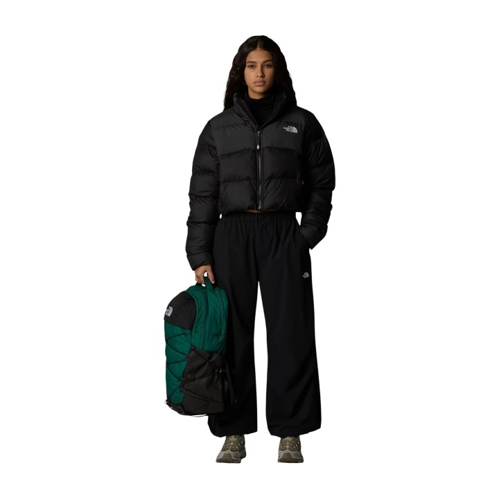 The North Face chaqueta cropped de mujer negra NF0A89JCKT01 vista posterior