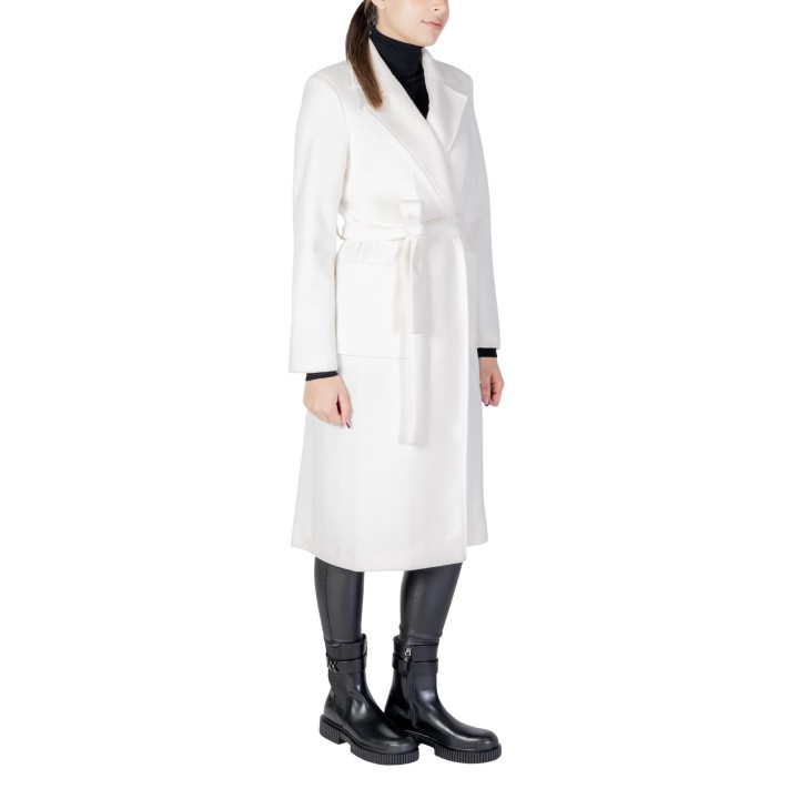 Abrigo de mujer Choral SLI5CP000999D color crema vista lateral