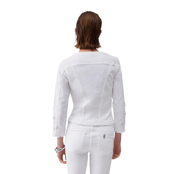 Chaqueta Liu-Jo Kate para mujer en blanco vista posterior
