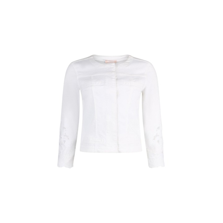 Chaqueta Liu-Jo Kate para mujer en blanco vista frontal