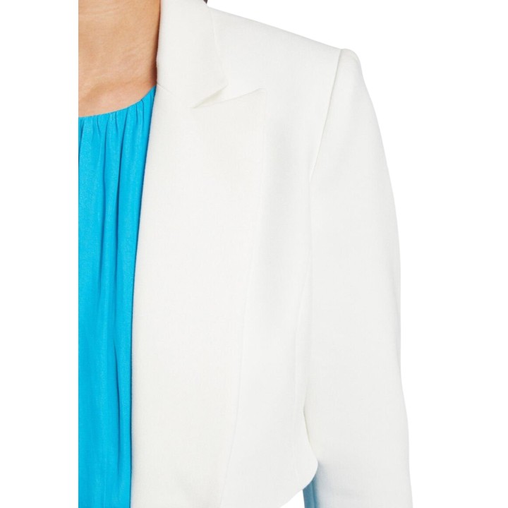 Detalle del blazer blanco de mujer Morgan De Toi 231-VESPA.F
