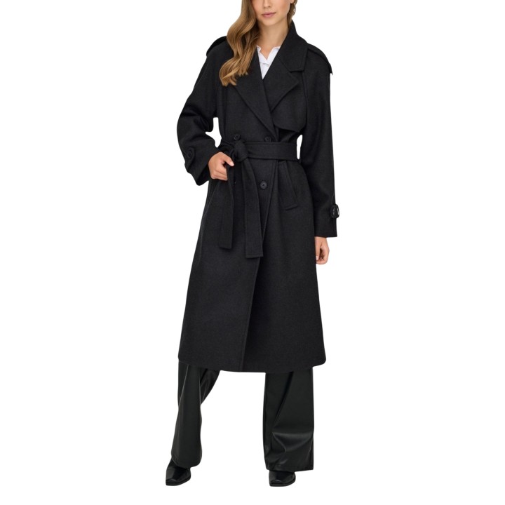 Abrigo de mujer Only ONLDEAR-TRILLION color antracita vista frontal
